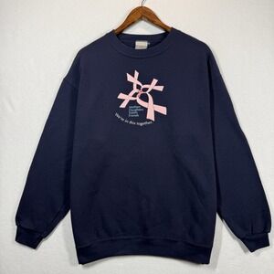 Lee Heavyweight Sweatshirt Mens L Breast Cancer Awareness Supporter Pink Ribbon